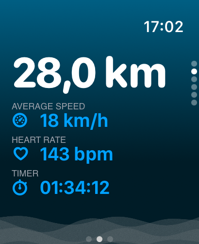 Apple Watch App-distance covered screen